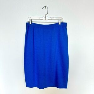 St. John Collection Blue Knit Skirt Size 14